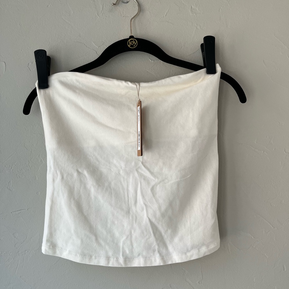 SKIMS COTTON JERSEY TUBE TOP IN MARBLE M